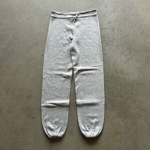 Vintage 50s 60s Sweatpants Size 32x32 Gray Cotton Expansion Gusset Overstitch